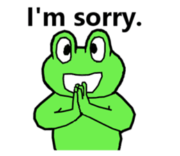 Cute and energetic frog sticker #12798135