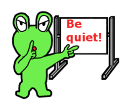 Cute and energetic frog sticker #12798136