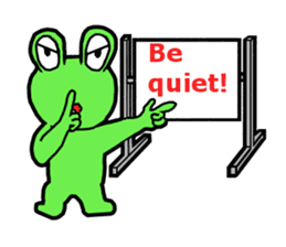 Cute and energetic frog sticker #12798136