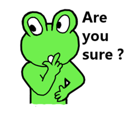 Cute and energetic frog sticker #12798141