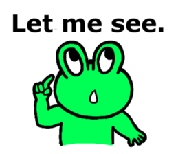 Cute and energetic frog sticker #12798144