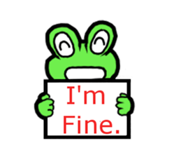 Cute and energetic frog sticker #12798145