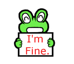 Cute and energetic frog sticker #12798145