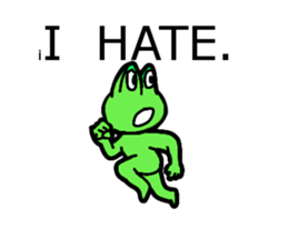 Cute and energetic frog sticker #12798146