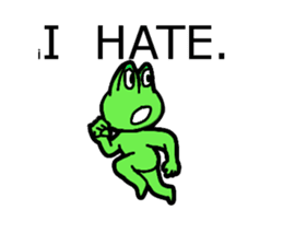 Cute and energetic frog sticker #12798146