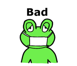 Cute and energetic frog sticker #12798147