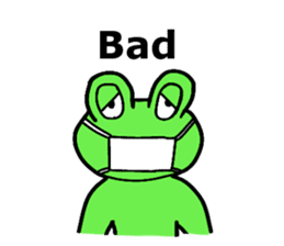 Cute and energetic frog sticker #12798147