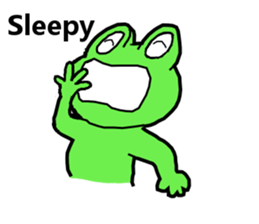 Cute and energetic frog sticker #12798148