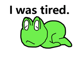 Cute and energetic frog sticker #12798149