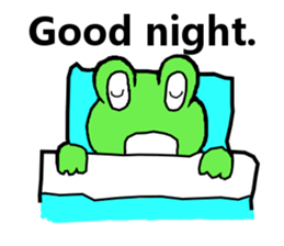 Cute and energetic frog sticker #12798152
