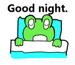 Cute and energetic frog sticker #12798152