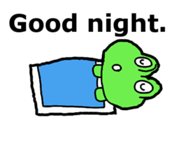 Cute and energetic frog sticker #12798154