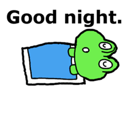 Cute and energetic frog sticker #12798154