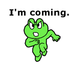 Cute and energetic frog sticker #12798155