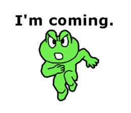 Cute and energetic frog sticker #12798155