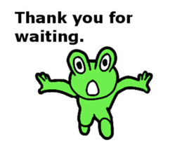 Cute and energetic frog sticker #12798156