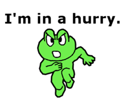 Cute and energetic frog sticker #12798158