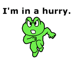 Cute and energetic frog sticker #12798158
