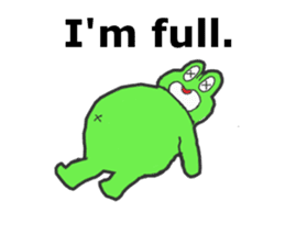 Cute and energetic frog sticker #12798160