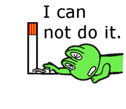 Cute and energetic frog sticker #12798164