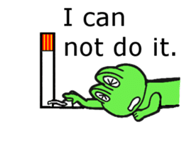 Cute and energetic frog sticker #12798164