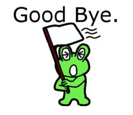 Cute and energetic frog sticker #12798165