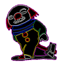 KM48 Neon Clown sticker #12816739