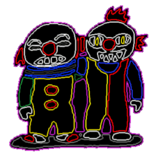 KM48 Neon Clown sticker #12816753