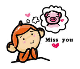 Monkey and Pig Nori AiKa 2 sticker #13007996