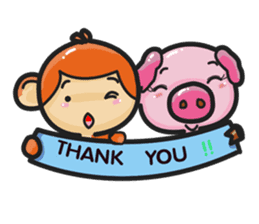 Monkey and Pig Nori AiKa 2 sticker #13008010