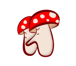 Daily mushroom in the forest sticker #13081977