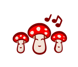 Daily mushroom in the forest sticker #13081979