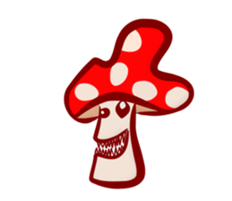 Daily mushroom in the forest sticker #13081981