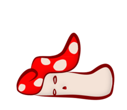 Daily mushroom in the forest sticker #13081982