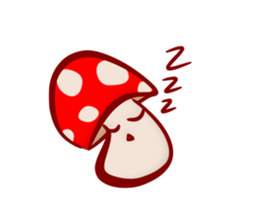 Daily mushroom in the forest sticker #13081983