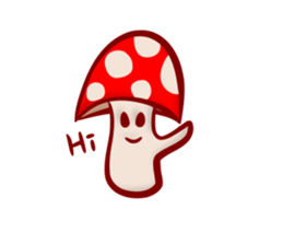Daily mushroom in the forest sticker #13081985