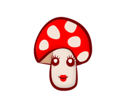Daily mushroom in the forest sticker #13081990