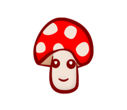 Daily mushroom in the forest sticker #13081991