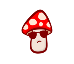 Daily mushroom in the forest sticker #13081992