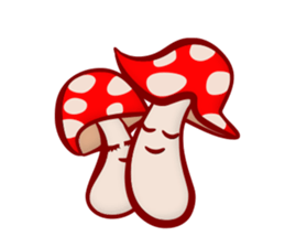Daily mushroom in the forest sticker #13081996
