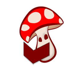 Daily mushroom in the forest sticker #13081998