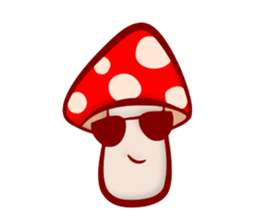 Daily mushroom in the forest sticker #13082009