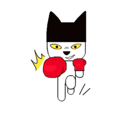 Black hat cat sticker #13482111