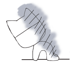 Black hat cat sticker #13482124