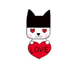 Black hat cat sticker #13482140