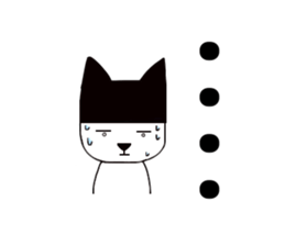 Black hat cat sticker #13482148