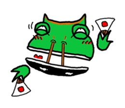 Cunning frog expression diagram II sticker #13781740