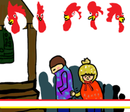 The New Year's for a chicken. sticker #14042090