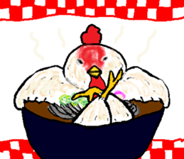 The New Year's for a chicken. sticker #14042091