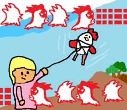 The New Year's for a chicken. sticker #14042093